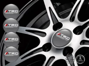Toyota TRD Decalcomania Cerchio Auto Logo Distintivi Silicone Lusso